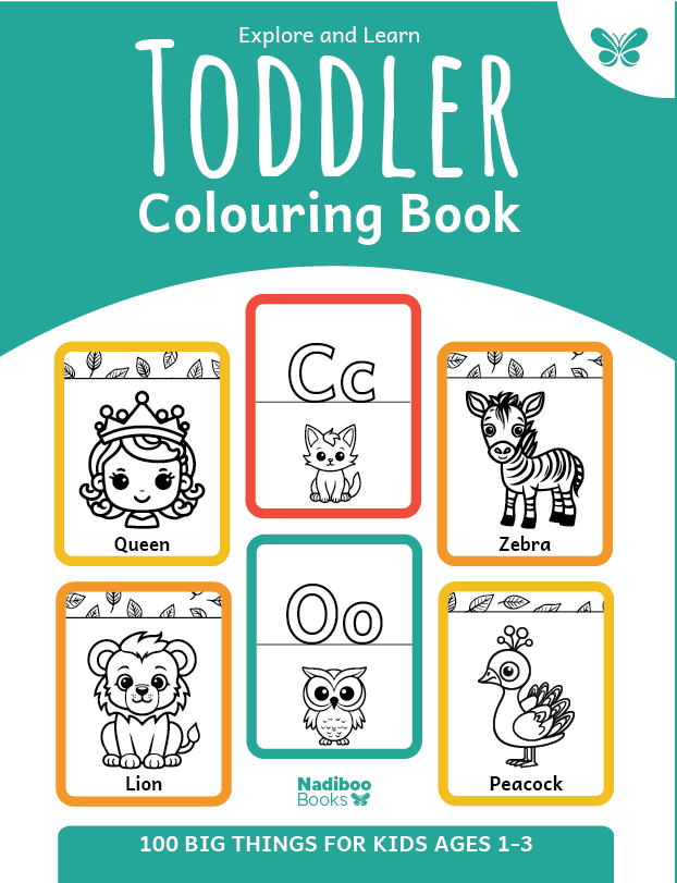 Explore and Learn Toddler Coloring Book Ages 1-3 Book Cover CMYK Min
