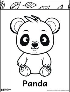 Free Panda Colouring Page 1 Ages 1-3 - Nadiboo Books